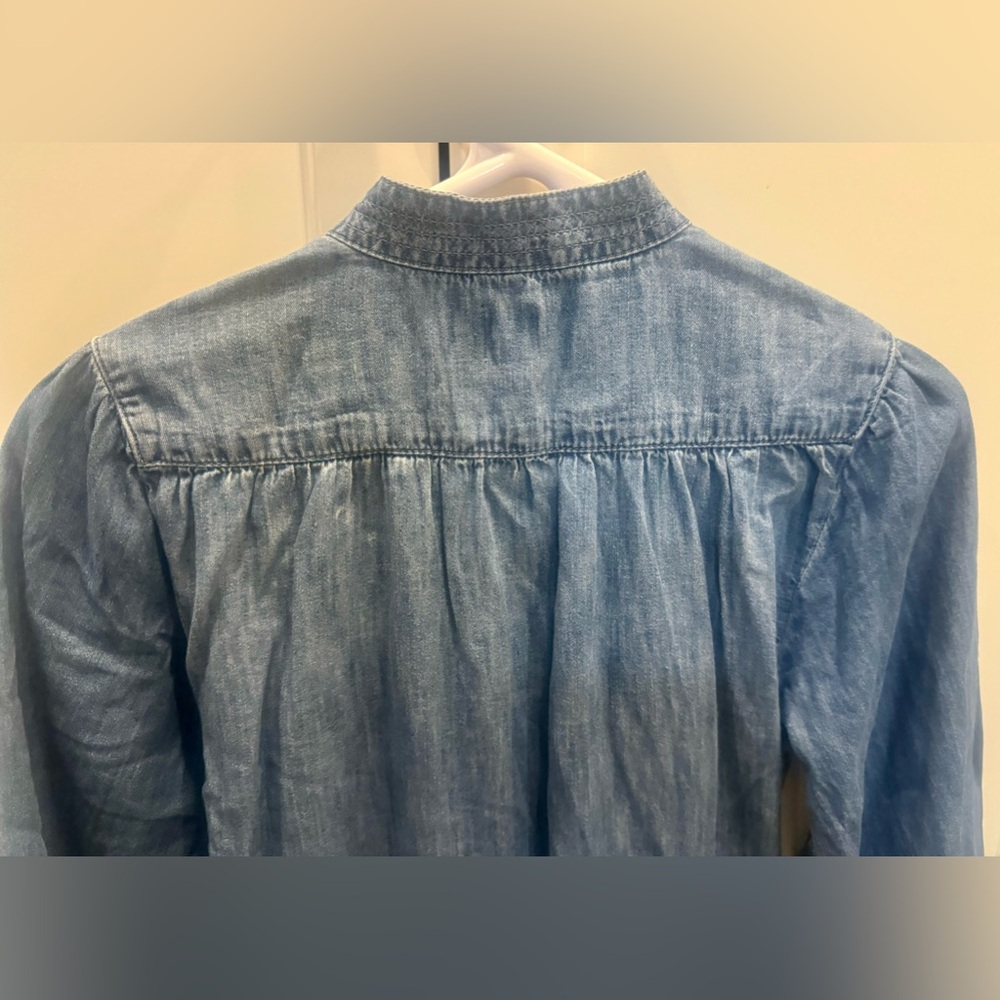 NWT GAP Kids Denim Long Sleeve Romper with Belt - Size XL Girls - Picture 10 of 11